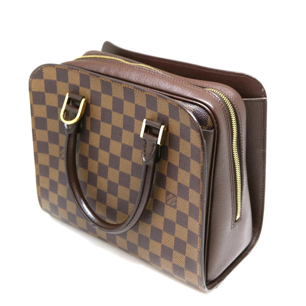 LOUIS VUITTON Triana Damier Canvas Ebene Brown Handbag